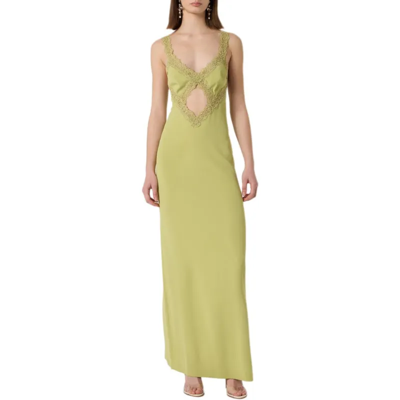 Blumarine Corded lace Maxi Dress-1
