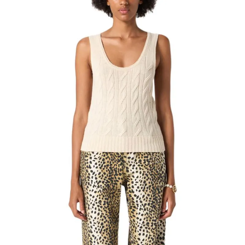Blumarine Cable Knit Sleeveless Top-2