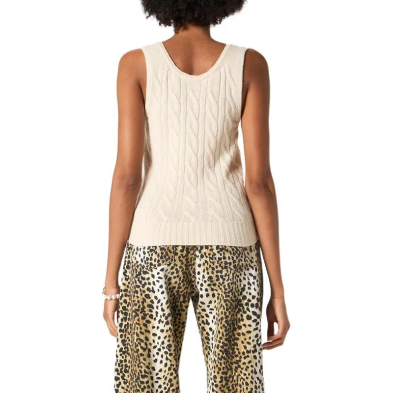 Blumarine Cable Knit Sleeveless Top-3