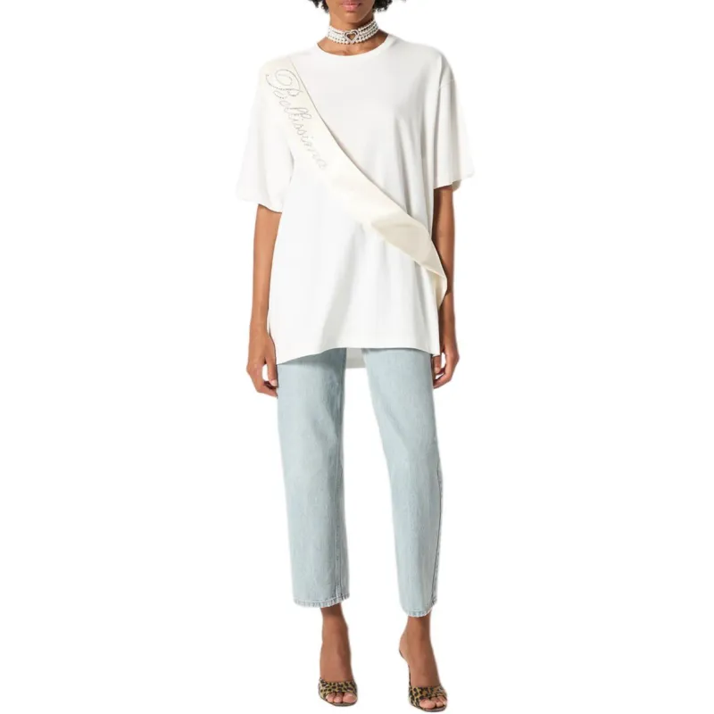 Blumarine Sash detail T shirt-1