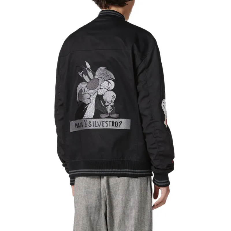 Iceberg Patch Detailed Zipped Bomber Jacket-2