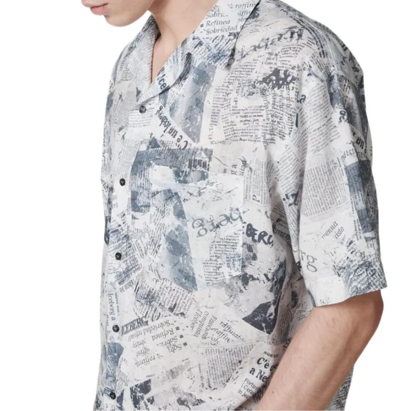 Iceberg Allover Printed Short Sleeved Shirt-2