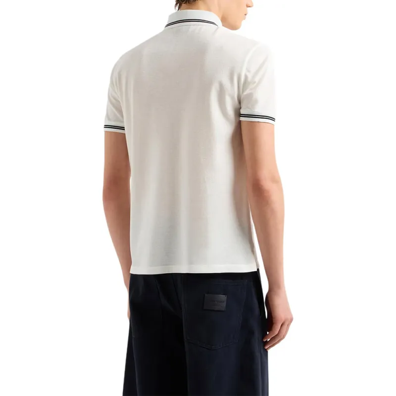 EMPORIO ARMANI Piqué Polo Shirt With Piped Collar-2