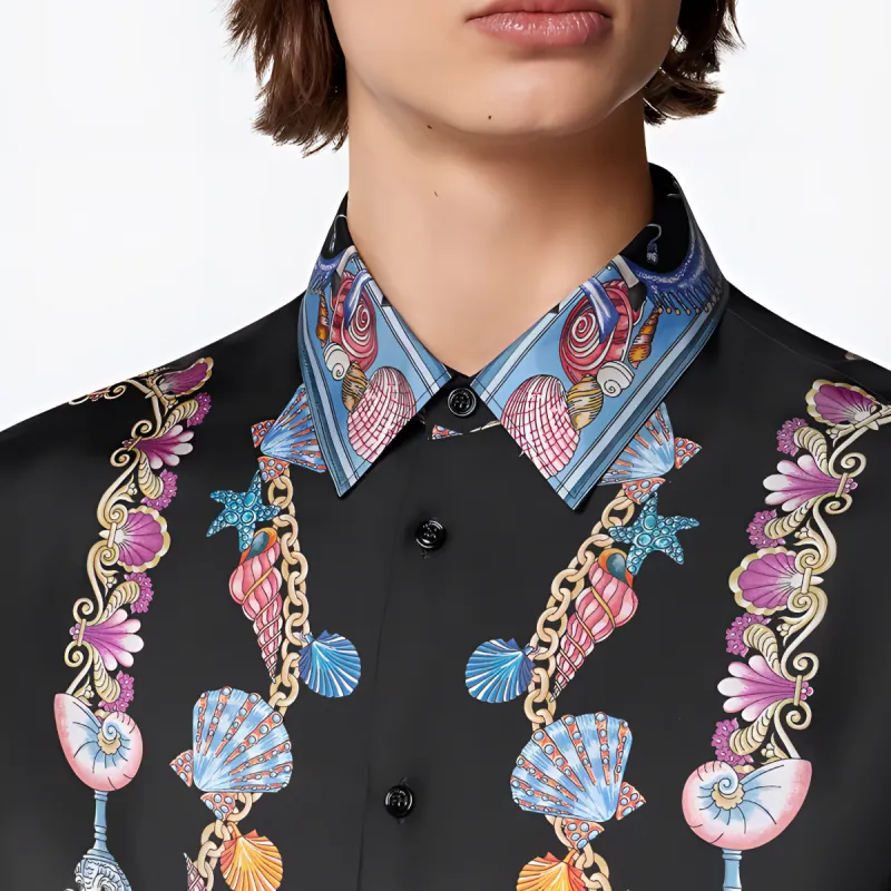 VERSACE Coral Theatre Silk Shirt-4