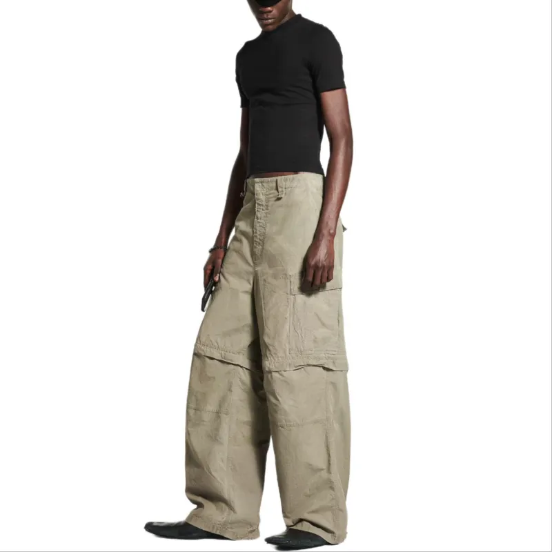 Balenciaga Cargo Pants Loose Fit Men's Dark Beige-2