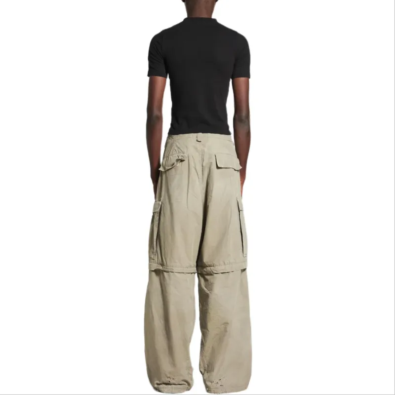 Balenciaga Cargo Pants Loose Fit Men's Dark Beige-3