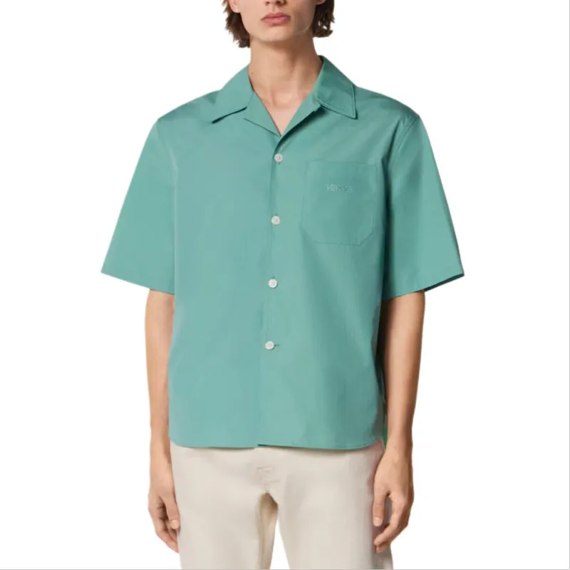 VERSACE CORAL THEATRE Shirt Men's Blue Green-2