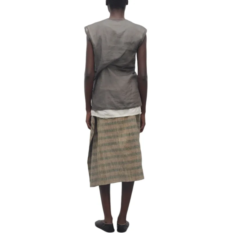 THE ROW Casual Long Skirt Women's Brown Green-3