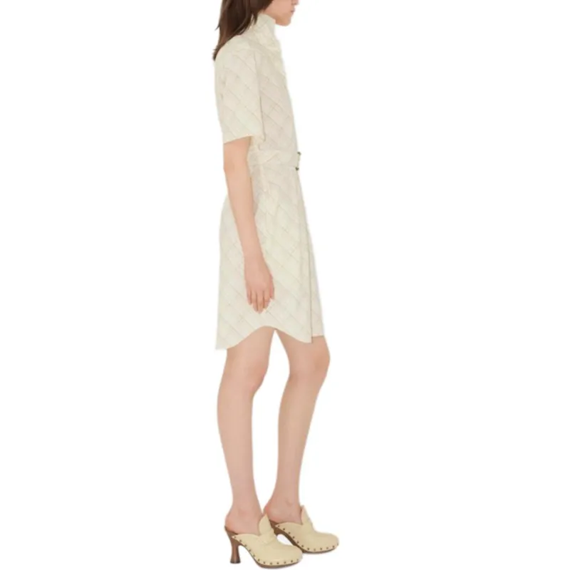 Burberry SS25 Short Sleeved Dress Women's Beige-3