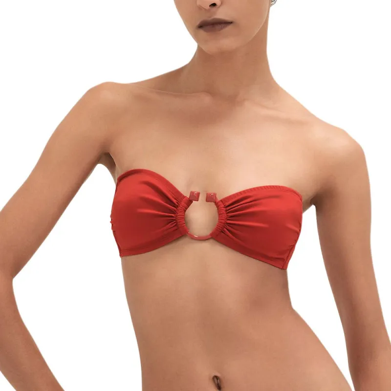 HERMES SS25 Bikini Women's Deep Red-4