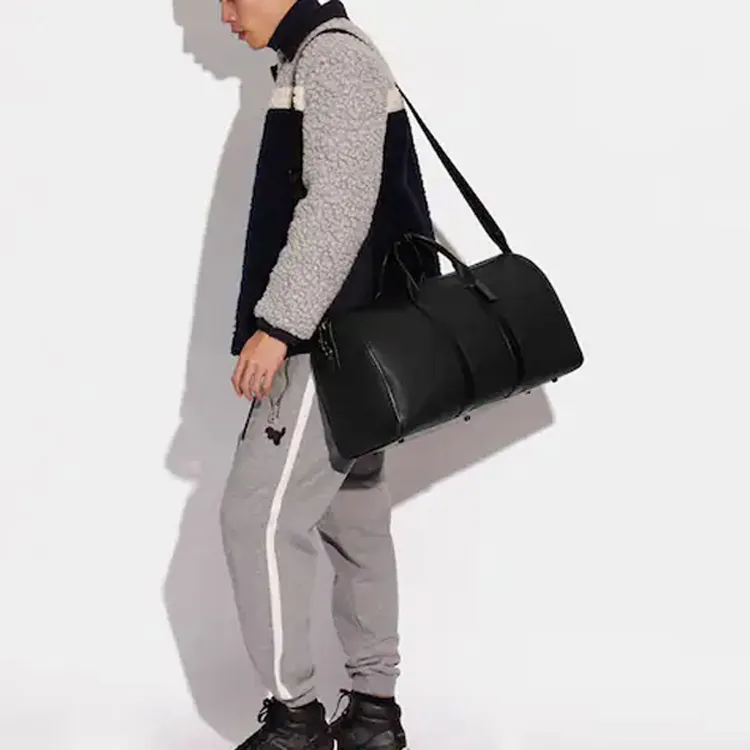 COACH Gotham Pebbled Leather Handbag Shoulder Bag Crossbody Bag Large Size Men's Black-4