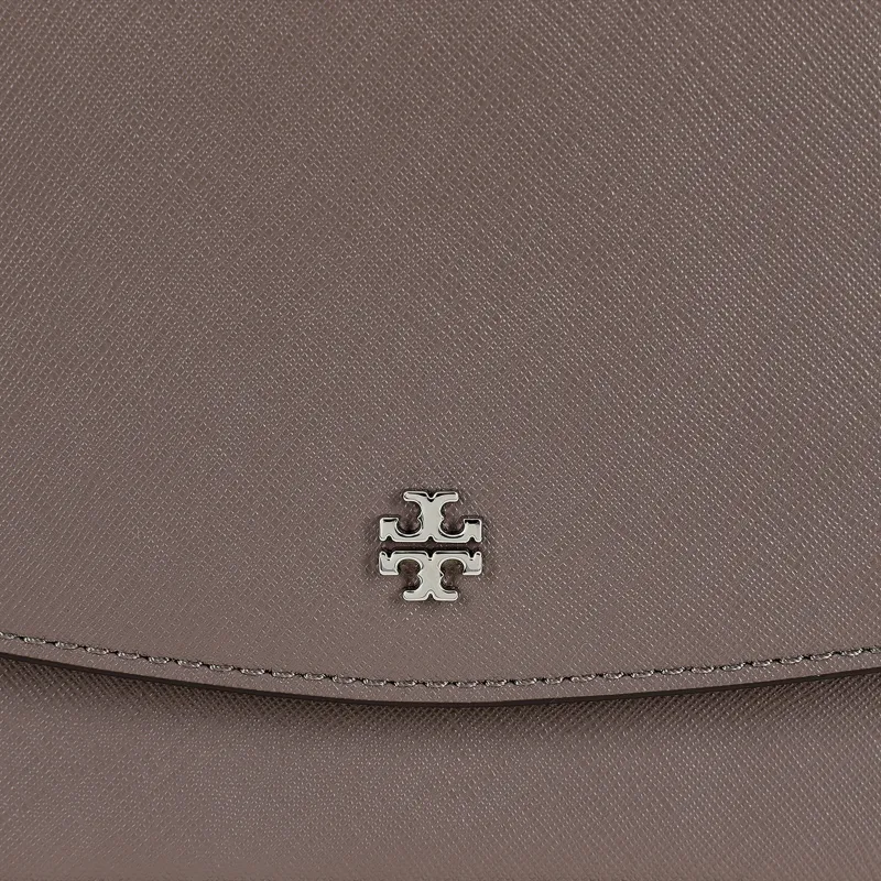 TORY BURCH Emerson Leather Shoulder Bag Crossbody Bag Regular Women's Elephant Gray-5