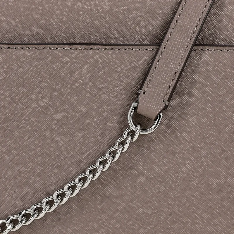 TORY BURCH Emerson Leather Shoulder Bag Crossbody Bag Regular Women's Elephant Gray-4