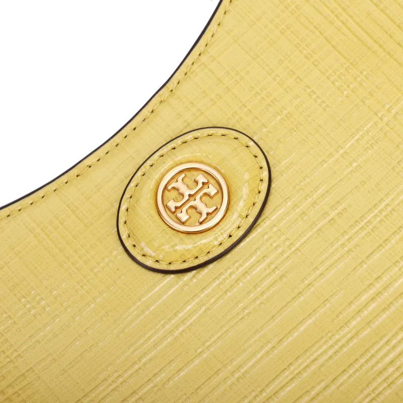 TORY BURCH Robinson Cow Leather Crescent Bag Handbag Shoulder Bag Women's Yellow-4