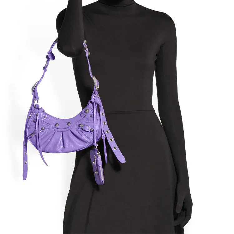 Balenciaga Le Cagole Shoulder Bag Xs Purple-5