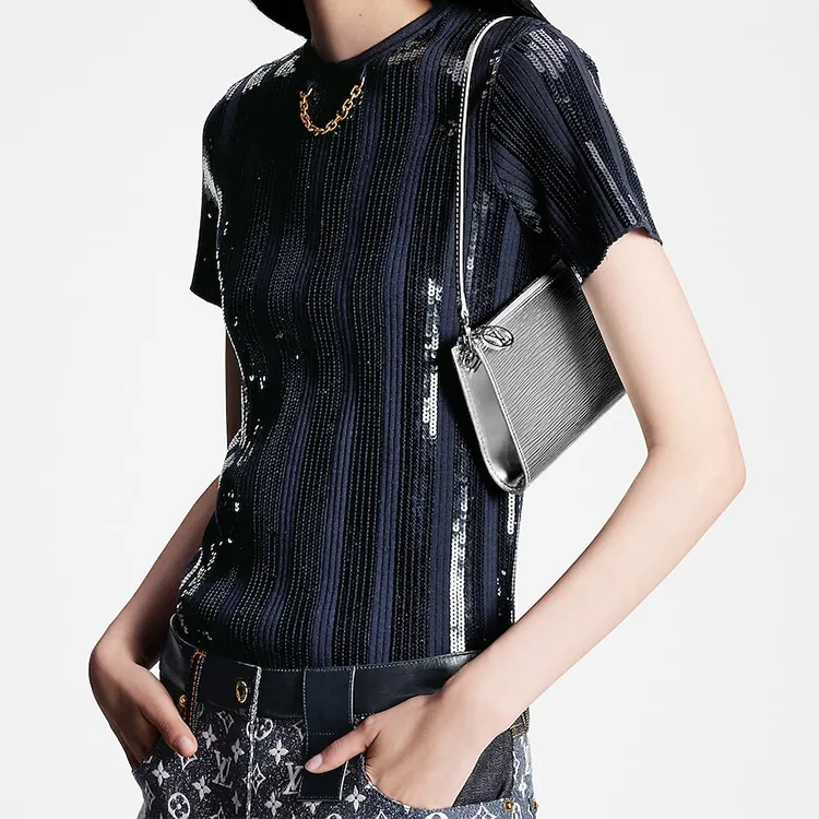LOUIS VUITTON Pochette Accessories Silver-6