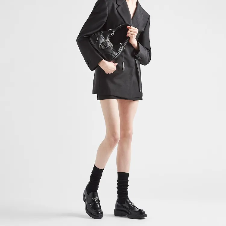 PRADA Moon Padded Nappa Leather Bag Black-5