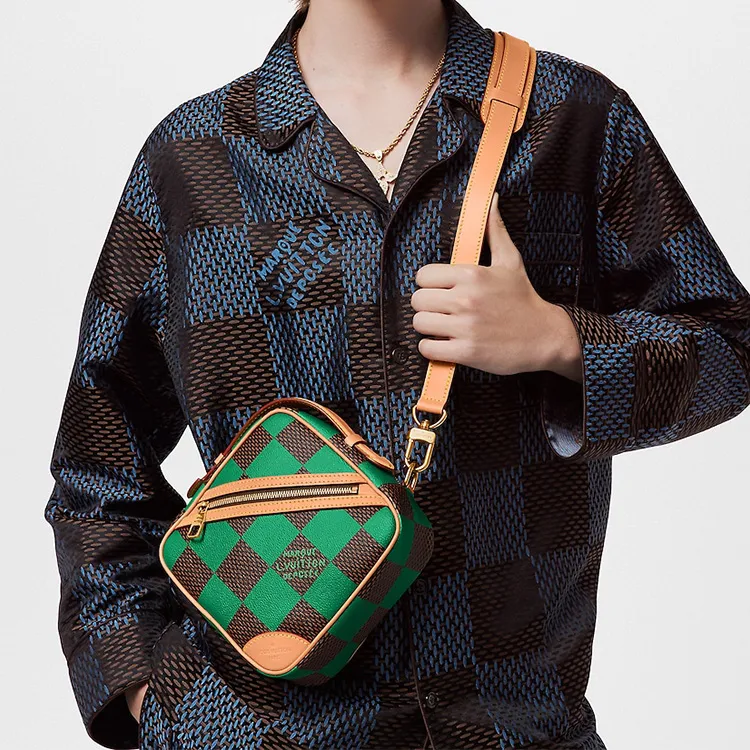 LOUIS VUITTON Chess Messenger Bag Damier Pop Green-9