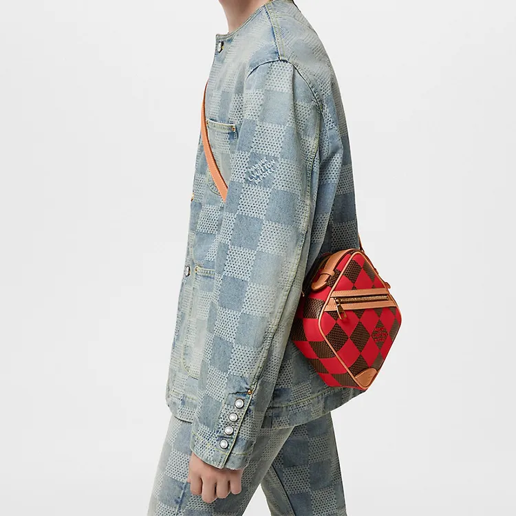 LOUIS VUITTON Chess Messenger Bag Damier Pop Red-9