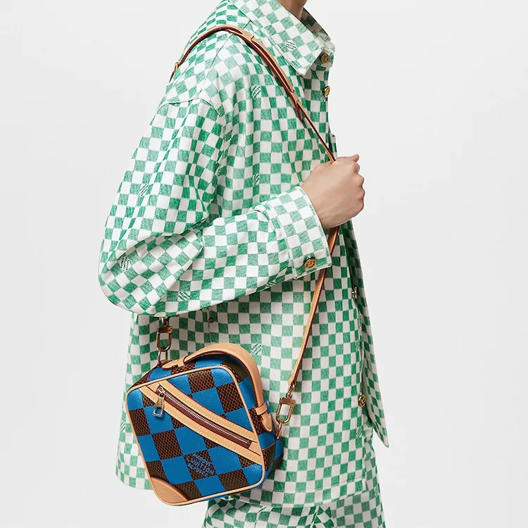 LOUIS VUITTON Chess Messenger Bag Damier Pop Blue-8