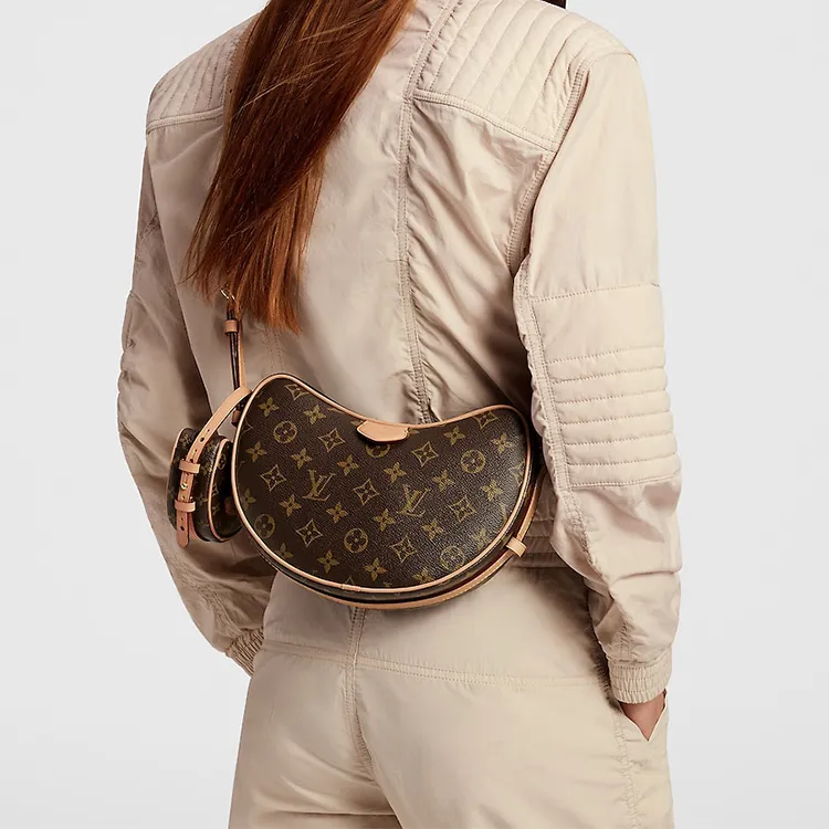 LOUIS VUITTON Croissant Mm Brown Monogram-8