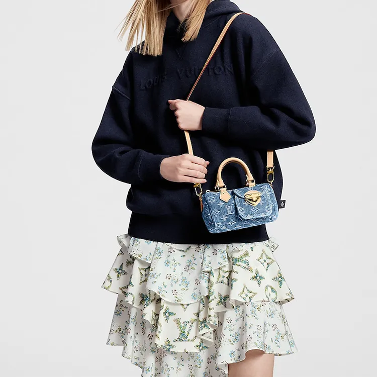 LOUIS VUITTON Nano Speedy Monogram Denim Blue-7