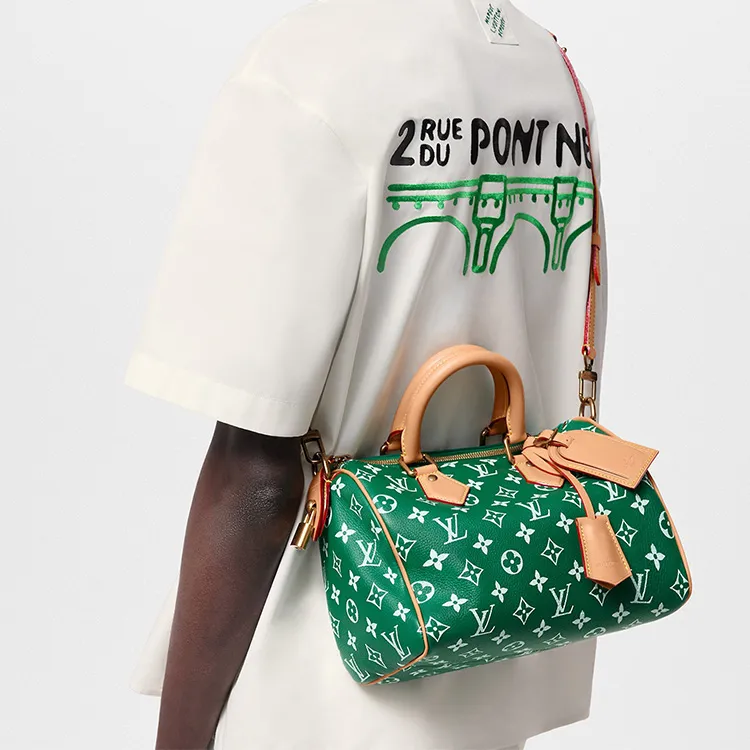 LOUIS VUITTON Speedy P9 Bandoulière 25 Monogram Leather Green-9