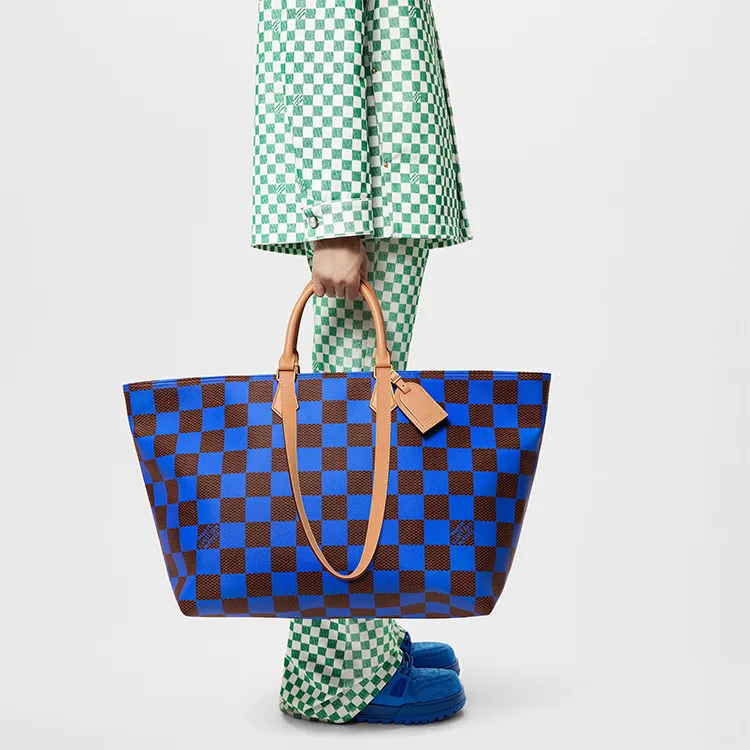 LOUIS VUITTON Sac Plat Soft Damier Pop Blue-8