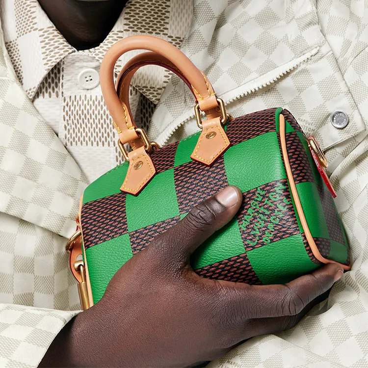 LOUIS VUITTON Nano Speedy Bandoulière Damier Pop Green-8