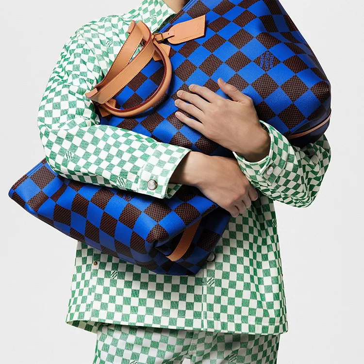 LOUIS VUITTON Sac Plat Soft Damier Pop Blue-7