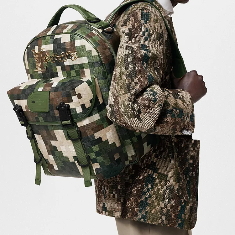 LOUIS VUITTON Canvas Backpack Men's Camouflage-7
