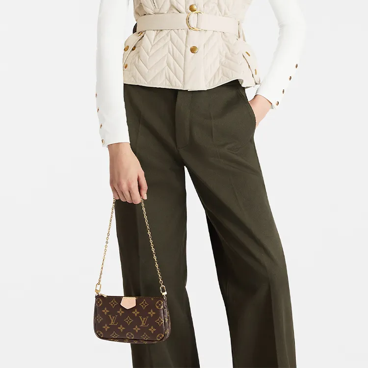 LOUIS VUITTON Multi Pochette Accessoires Monogram Khaki-8