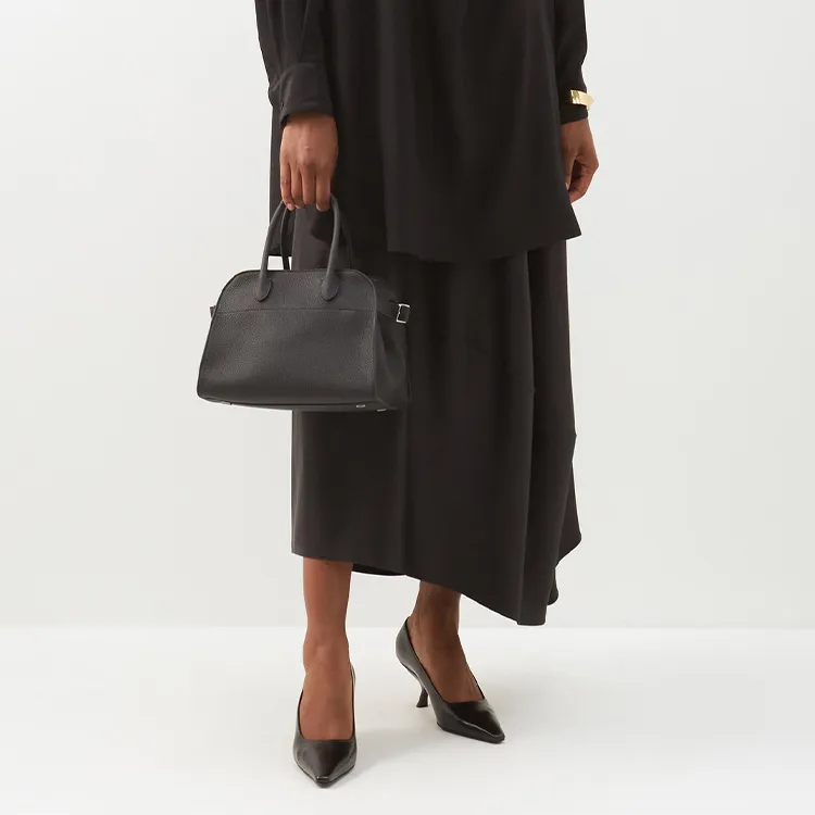 THE ROW Margau Calfskin Handbag Regular Women's Black-4