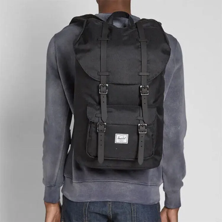 Herschel Polyester Laptop Bag Travel Bag Travel Bag Large Size Unisex Black-4