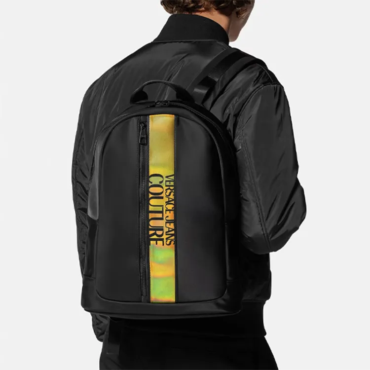 VERSACE JEANS COUTURE Polyamide Backpack Men's Black-4