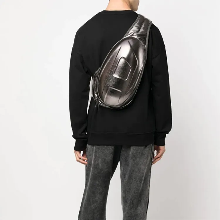 DIESEL Polyurethane Crossbody Bag Regular Men's Gray-5