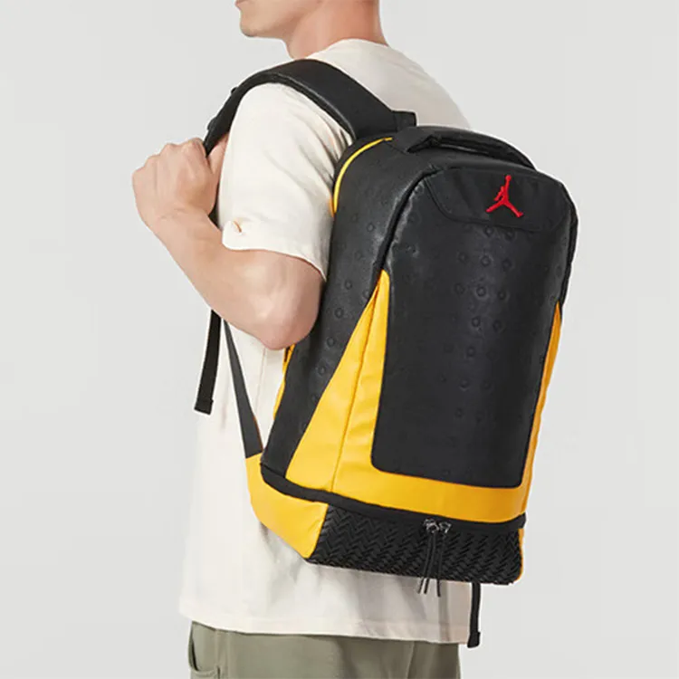 Jordan Polyester Sports Bag Laptop Bag Backpack Regular Unisex Black/Yellow-3