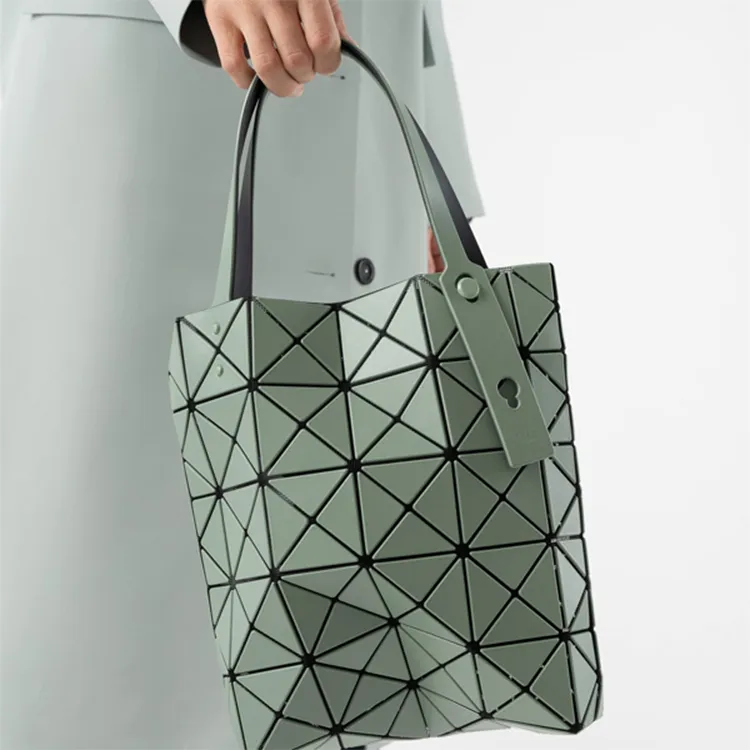 ISSEY MIYAKE Lucent Boxy Vinyl Chloride Resin Small Square Bag Tote Bag Handbag Regular Women's Dark Green-2