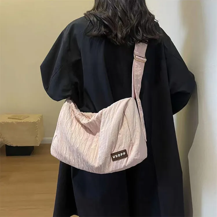 Duoluplo Doron Paul Nylon Shoulder Bag Regular Women's Black/Khaki/Ecru/Green/Pink-26