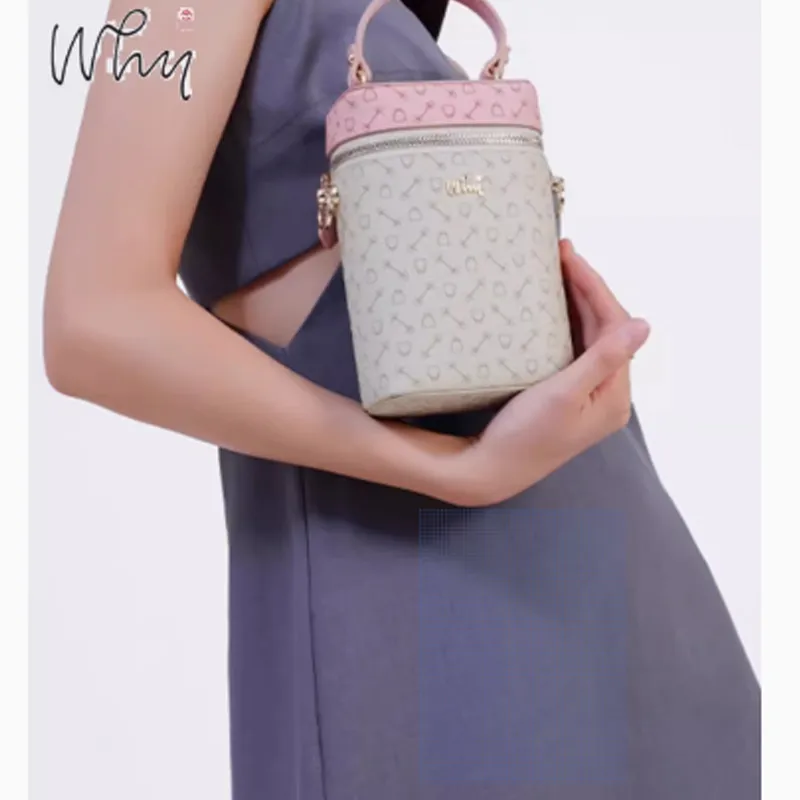 Why PVC Shoulder Bag Women's Apricot & Pink/Coffee & Pink/Coffee & Brown-12