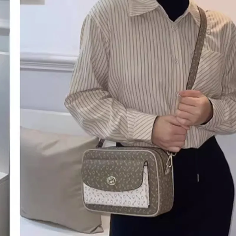 Why Artificial Leather Shoulder Bag, Crossbody Bag Medium Size Women's Coffee With Caramel/Milk Tea With Rice-10