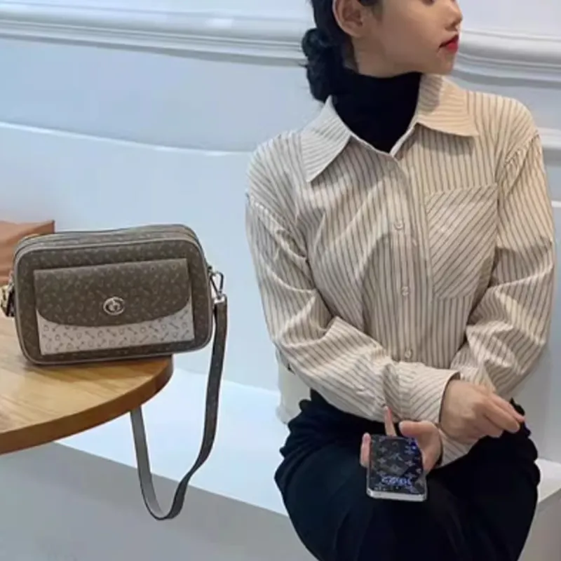 Why Artificial Leather Shoulder Bag, Crossbody Bag Medium Size Women's Coffee With Caramel/Milk Tea With Rice-9