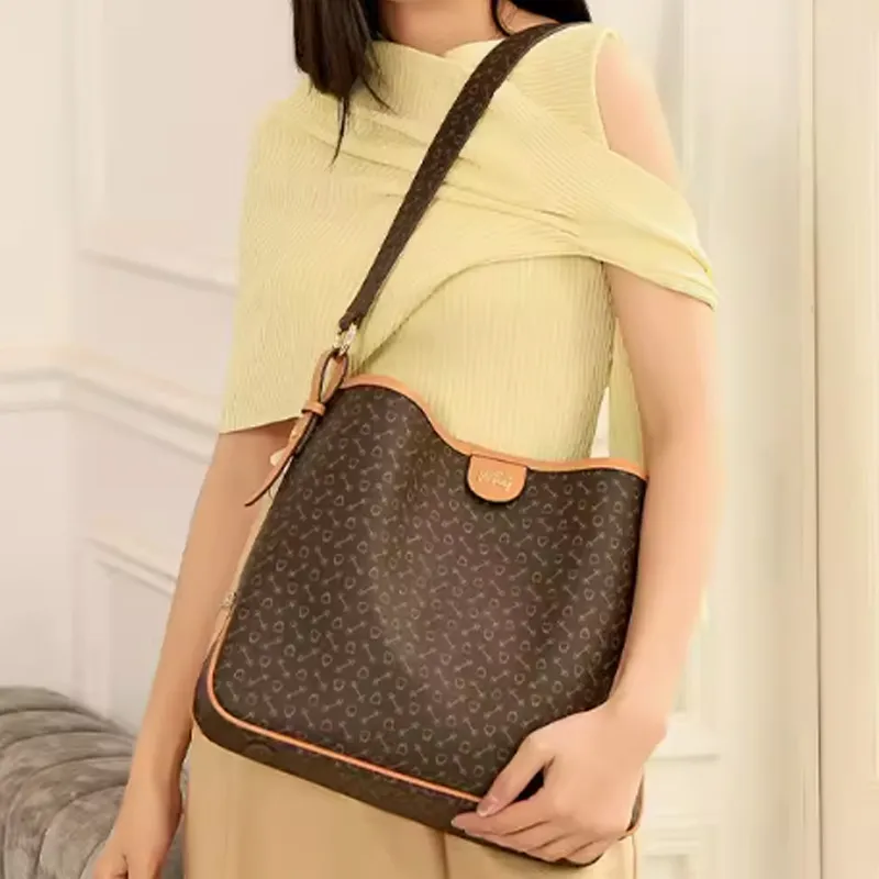 Why Artificial Leather Tote Bag, Shopping Bag, Handbag, Shoulder Bag Small Size Women's Dark Coffee-2