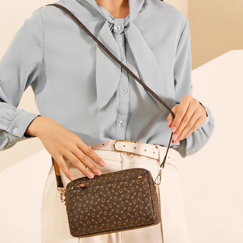 Why PVC Shoulder Bag, Crossbody Bag Small Size Women's Milk Tea & Rice/Coffee/Apricot-11