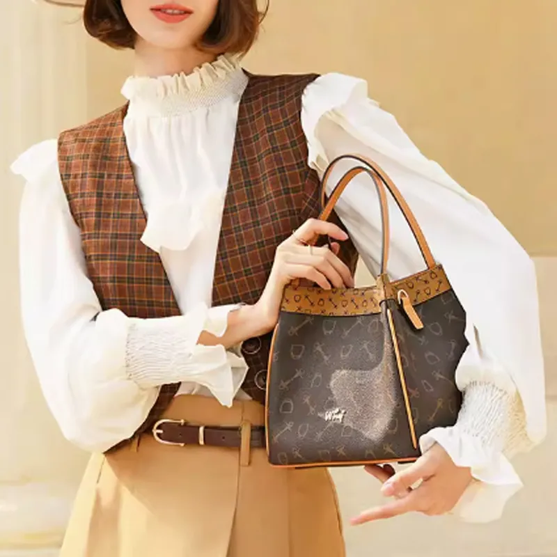 Why PVC Shoulder Bag, Crossbody Bag, Handbag Small Size Women's Coffee/Coffee With Caramel/Milk Tea/Beige-8