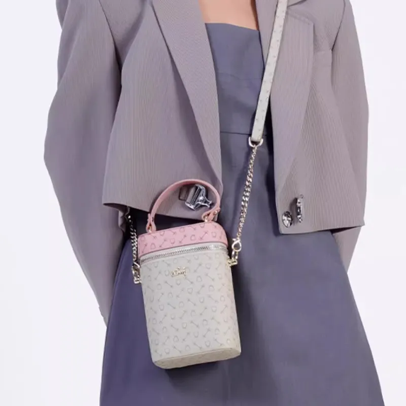 Why PVC Shoulder Bag Women's Apricot & Pink/Coffee & Pink/Coffee & Brown-11