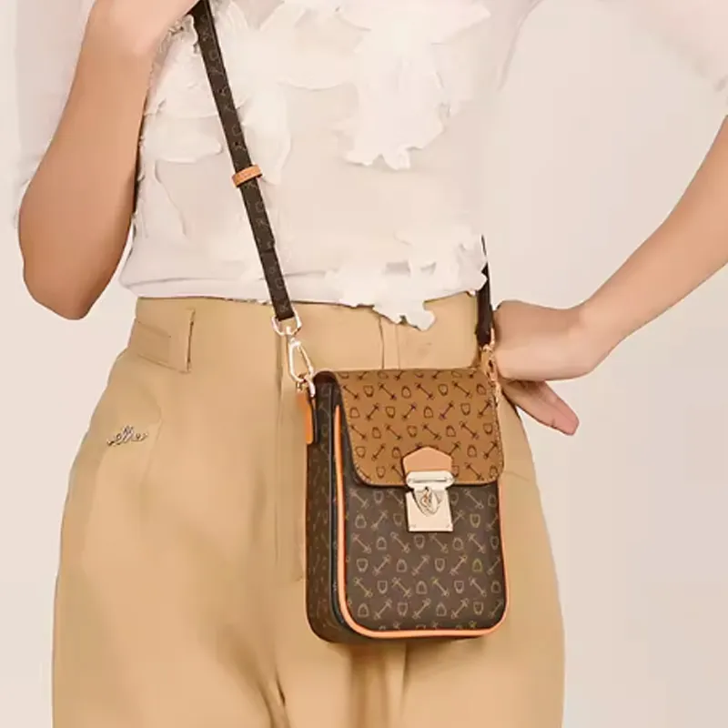 Why Artificial Leather Shoulder Bag Crossbody Bag Small Size Women's Coffee With Caramel/Coffee With Apricot-4