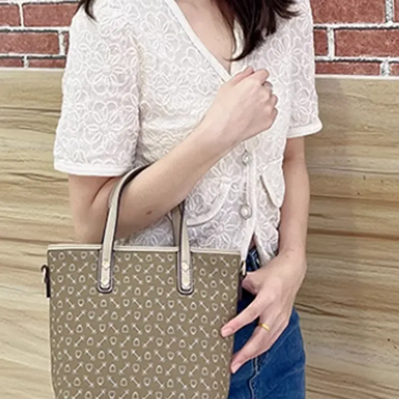 Why Artificial Leather Shoulder Bag Crossbody Bag Handbag Medium Size Women's Coffee/Milk Tea Brown-9