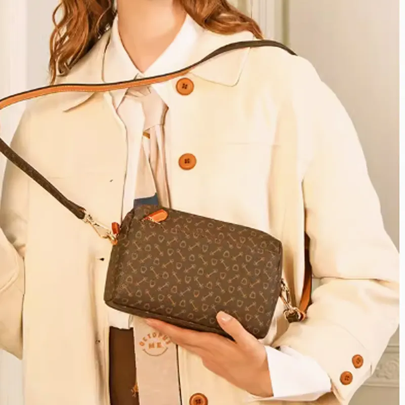 Why PVC Shoulder Bag, Crossbody Bag Small Size Women's Milk Tea & Rice/Coffee/Apricot-13