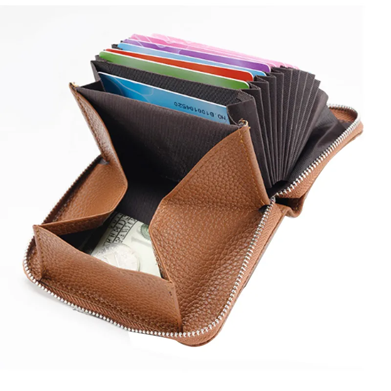 HAWA PU Card Holder Regular Unisex Black/Brown/Green/Red/Apricot/Blue/Gray/Purple-5